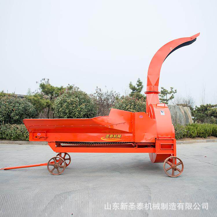 新款秸秆青储铡草机厂家大型自动进料秸秆铡草机高喷作业粉碎机