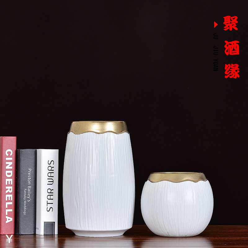 现代欧式陶瓷花瓶摆件客厅餐桌轻奢小清新家居摆设插花瓶子装饰品