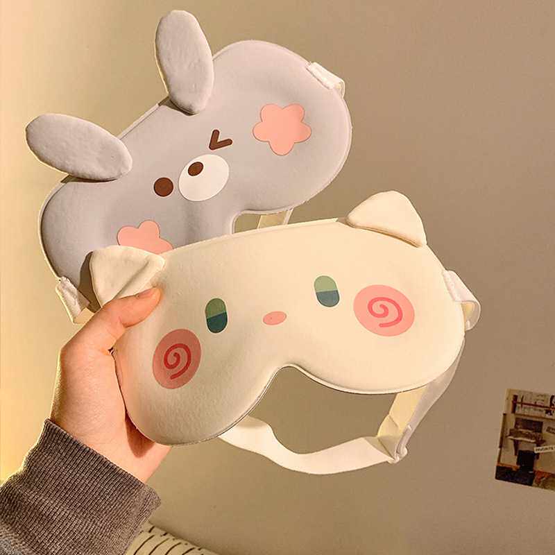可爱3d立体眼罩遮光睡眠专用女士睡觉舒适不勒冰丝眼睛罩学生午休