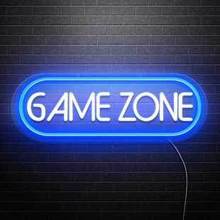 ZONE霓虹灯 电脑桌面氛围灯led霓虹灯小夜灯GAME 室内房间装 饰立式