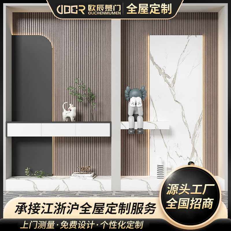 全屋定制入户柜餐边玄关衣柜定做现代简约白色爱格板设计北欧浙江