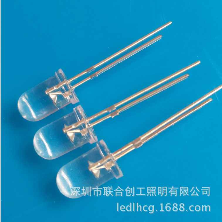 f5圆头白光 超高亮低光衰白光 5mm圆头白光短脚 F5LED灯