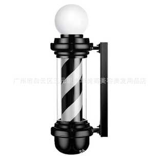 2024发廊转灯美发标志灯挂墙旋转led时尚转灯barber pole跨境出口