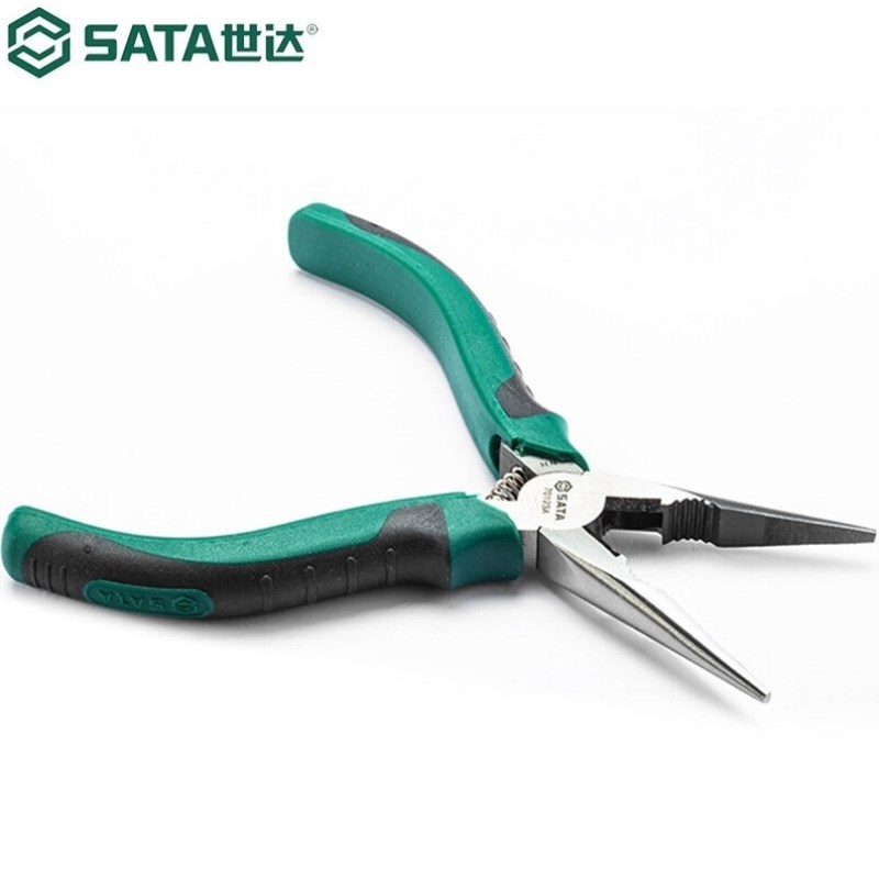 SATA工具尖嘴钳日式钳子70123A/70124A6寸70123A日式圆腮