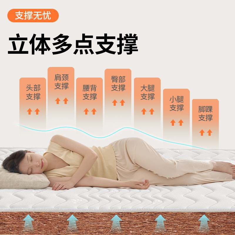 床垫硬垫子20cm厚天然椰棕护腰软硬两用1.5米家用卧室可定制折叠