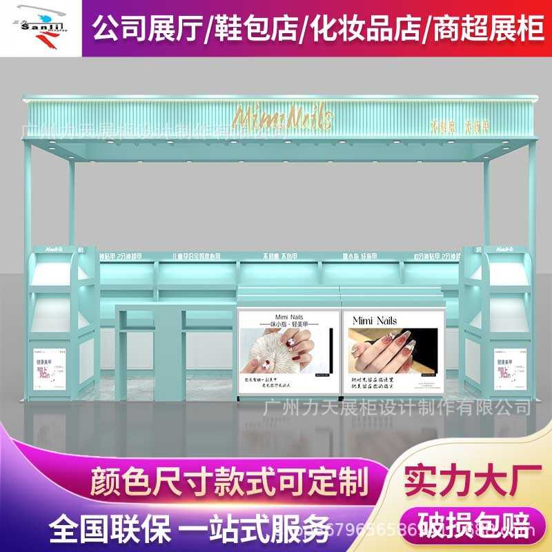 公司展厅烤漆展示柜商场多经点位穿戴甲展示架快闪店带灯促销桁架