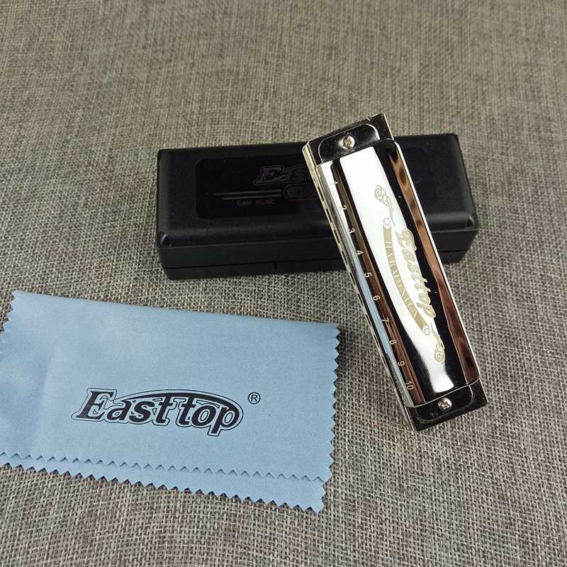 东方鼎Easttop10孔布鲁斯口琴C调T008成年人十孔演奏口琴