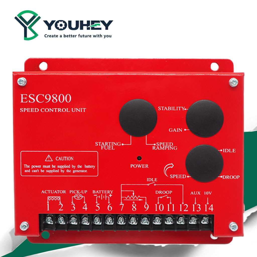 ESC9800 调速板电子12V/24V传感器电磁转速控制器柴油发电机组