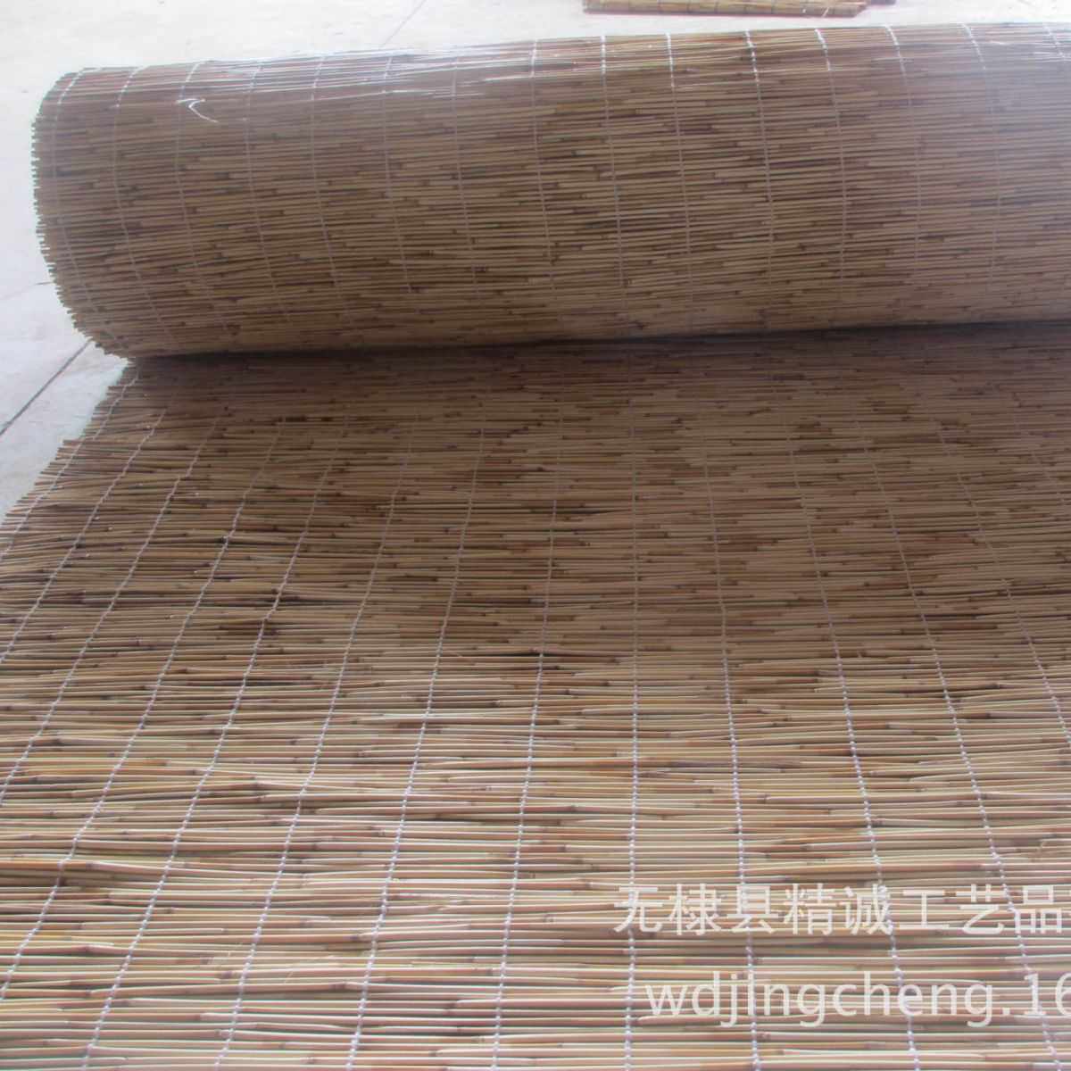 禅意素雅成卷白线芦苇帘草帘遮阳帘装饰帘芦苇窗帘农家乐茶室装修