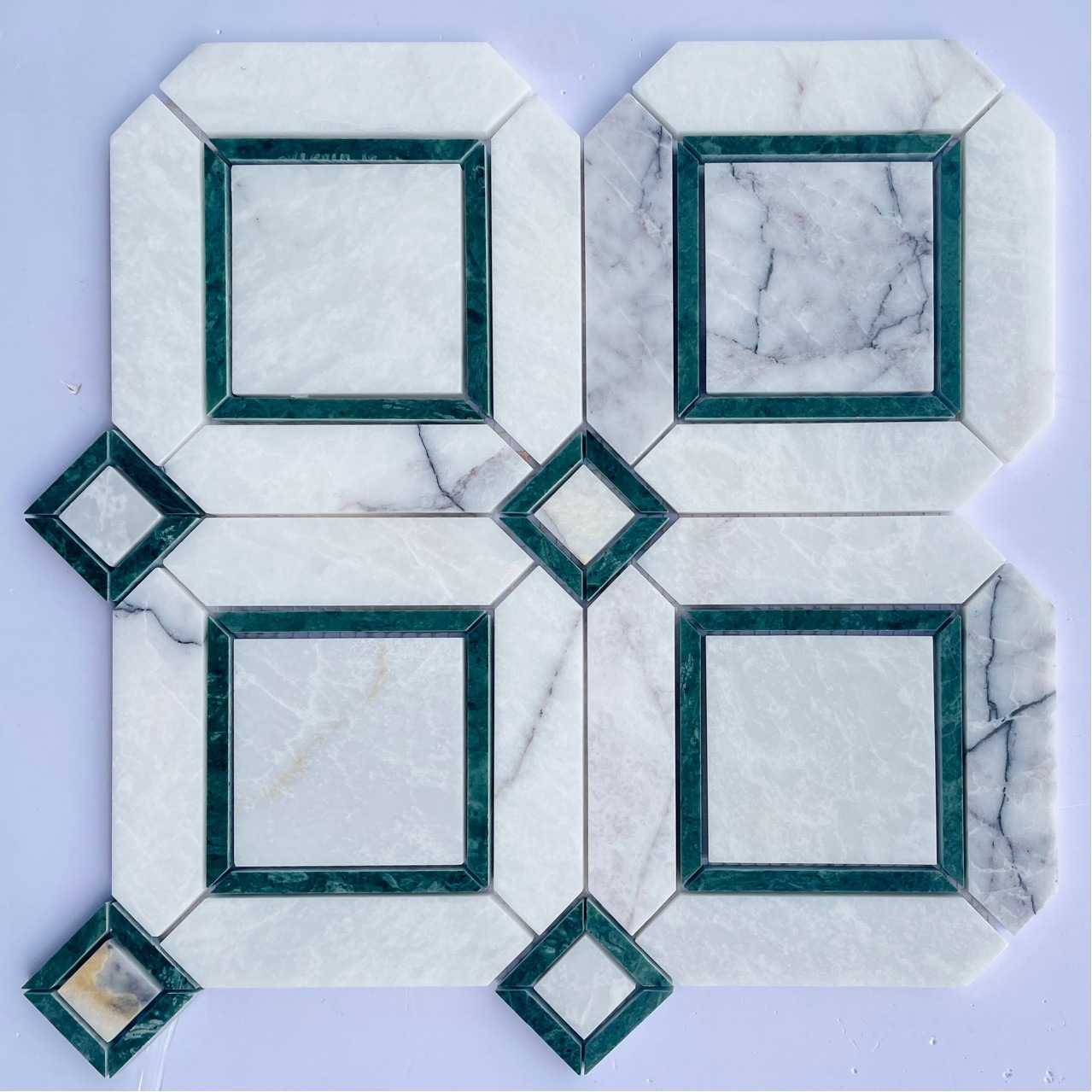 大理石小花砖浴室卫生间阳台马赛克瓷砖地板墙砖天然石制茶壶杯垫