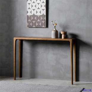 北美FAS级黑胡桃木玄关桌现代简约供桌新中式 入户玄关桌实木条案