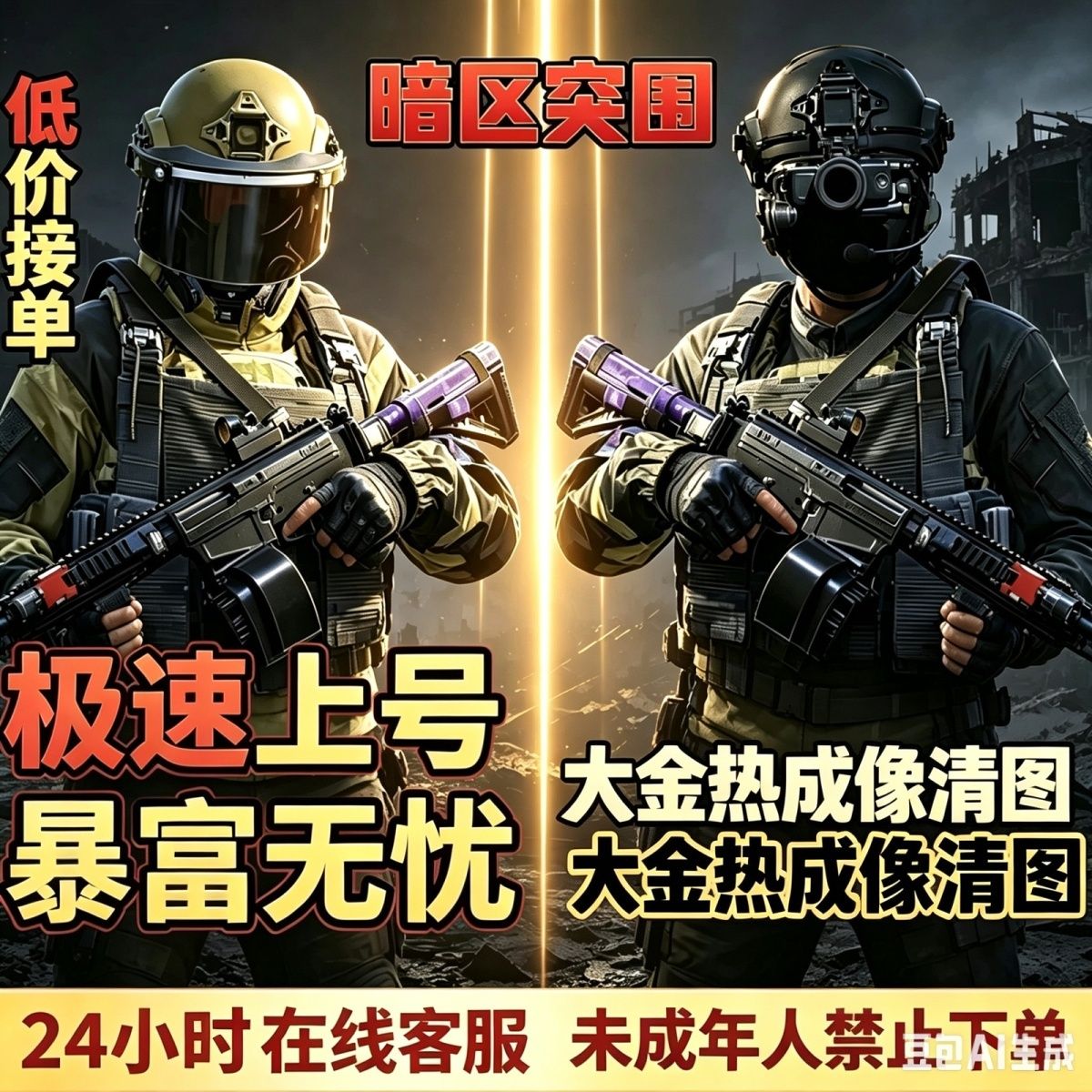 暗区突围护航手游大金热模算单局清图T7单安全效率不卡保底图片