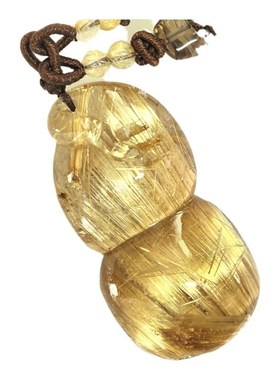 钛晶铜发晶金发晶葫芦吊坠老矿天然水晶饰品福禄挂件坠子持续上货