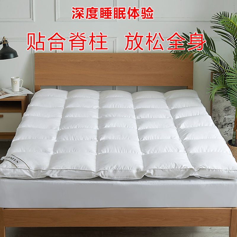 OWNFUN羽绒床垫软垫五星级酒店双层鹅绒床褥可折叠榻榻米保暖垫被