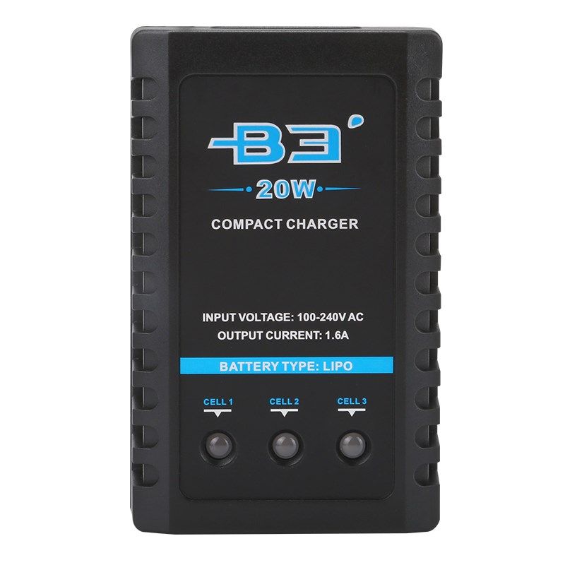 B3充电器平衡充电器 20W 航模电池2s3s锂电池穿越机无人机车船模