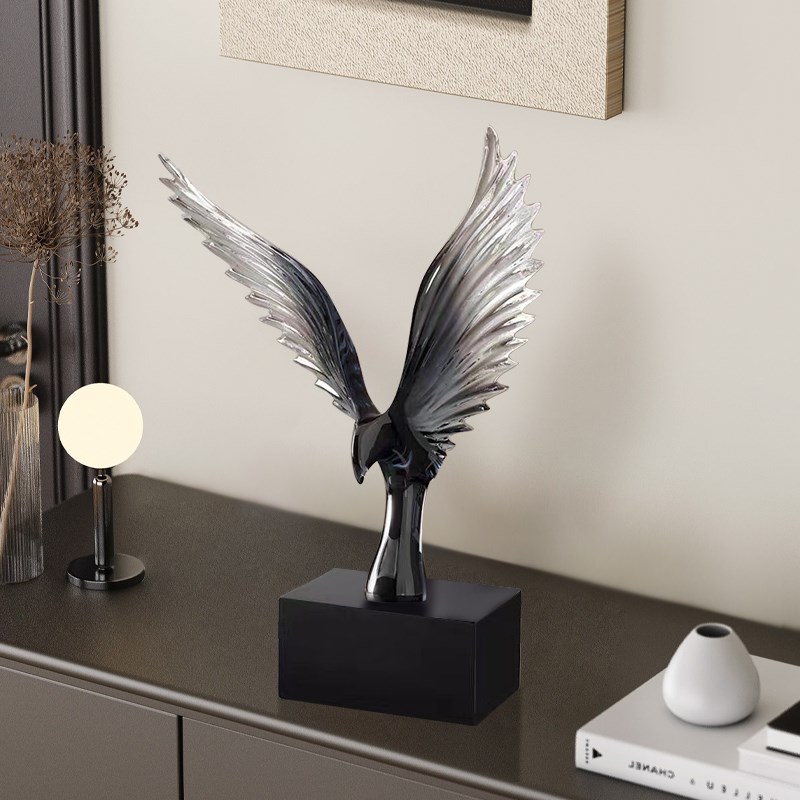 轻奢大鹏展翅电视柜家居客厅办公室桌面大展宏图酒柜装饰品鹰摆件