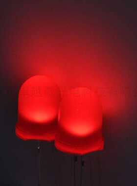 灯珠厂家直销10MM红色 直插led指示灯10mm红发红 高亮发光二极管