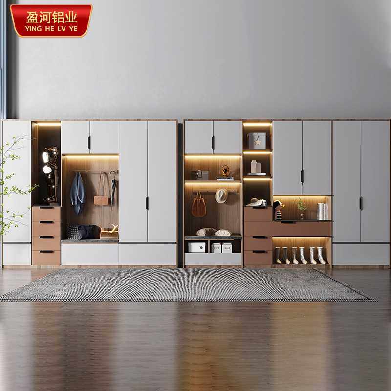 现代简约家用靠墙收纳储物一体铝合金玄关柜入户肤感全铝鞋柜定制,基础建材,脚轮/万向轮,淘宝优惠券,粉丝福利购,淘宝优惠卷