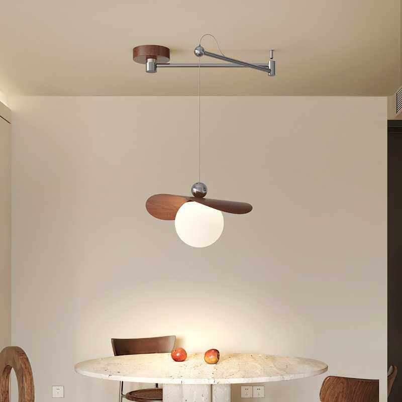 可位移餐厅灯奶油风餐桌中古风简约包豪斯创意摇臂木纹色飞碟吊灯,畜牧/养殖物资,畜牧/养殖器械,淘宝优惠券,粉丝福利购,淘宝优惠卷