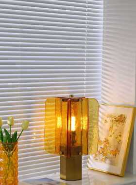 Elias中古风艺术台灯 意式穆拉诺手工玻璃卧室客厅书房琥珀色台灯