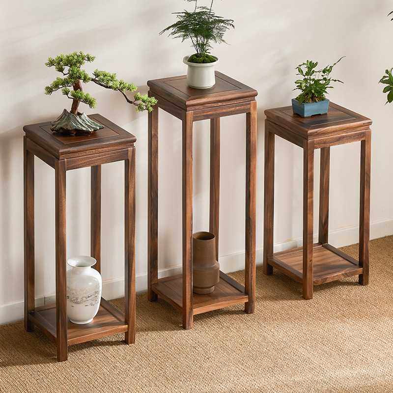 胡桃木花架子客厅实木落地新中式花几客厅阳台高端花盆景架置物架,畜牧/养殖物资,畜牧/养殖器械,淘宝优惠券,粉丝福利购,淘宝优惠卷