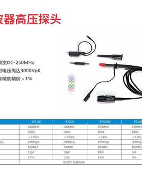 艾维泰科P5100A示波器探头250MHz DC3000V示波器表笔高压探头