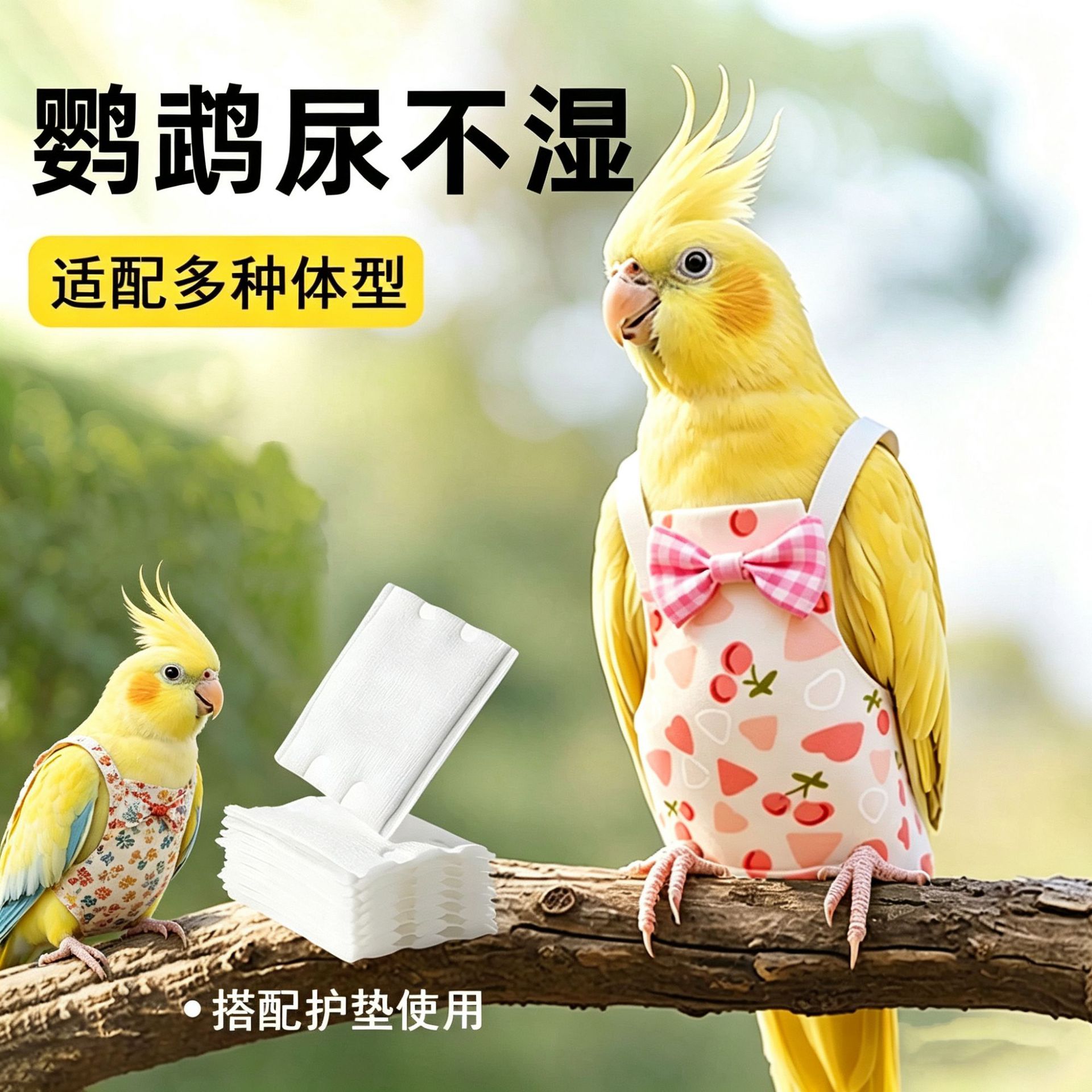 鹦鹉鸟衣服屎兜可飞行服