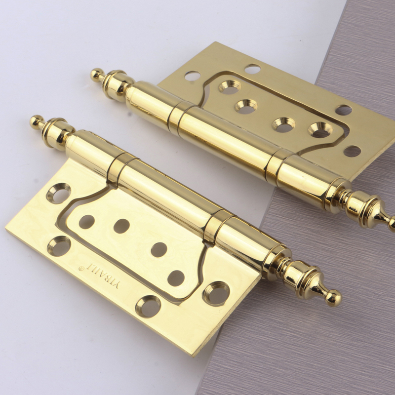 依佰利法式美式纯铜皇冠头带帽不锈钢加厚卧室门平开子母合页铰链