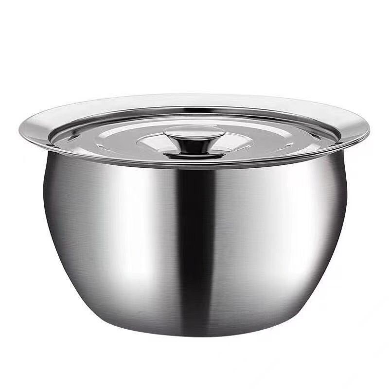 不锈钢油盆油钵油鼓料缸打蛋盆打奶油盆厨房油缸油鼓酒店家用带盖