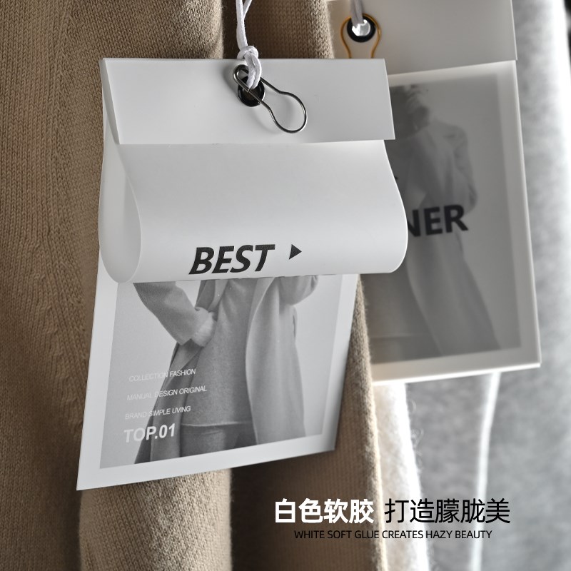 服装吊牌定做女装标签定制pvc软胶挂牌订制商标logo设计印刷