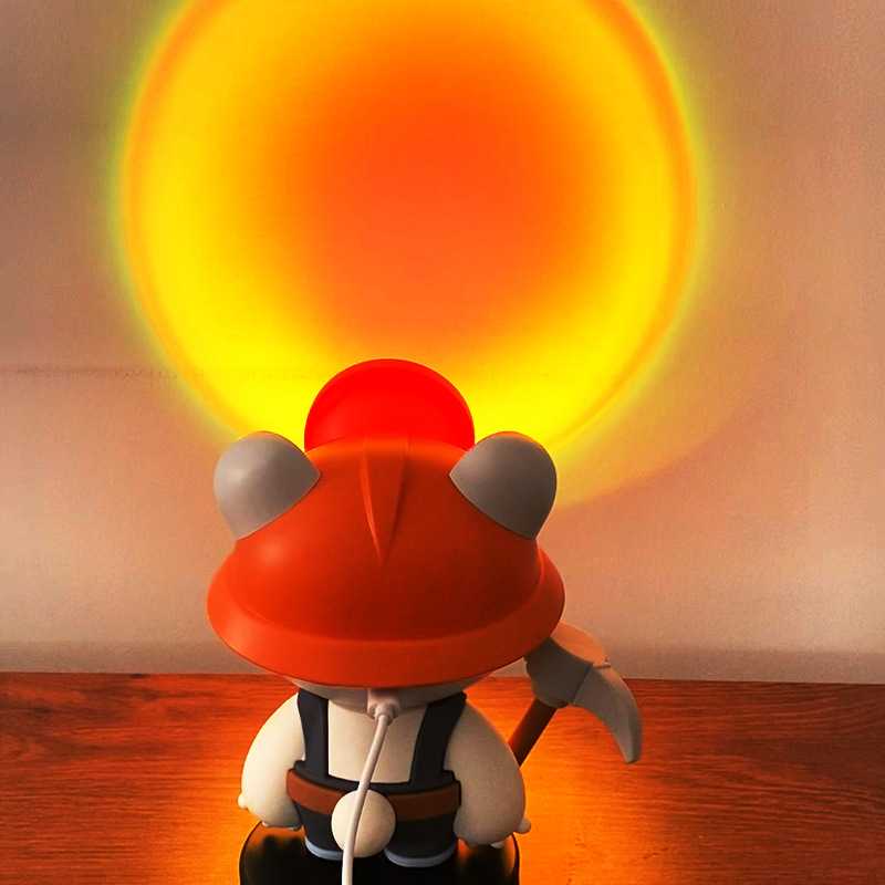 创意个性IP落日夕阳灯直播间背景布置5VUSBLED气氛围摆件装饰台灯