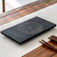 13Y电茶炉电磁炉孔盖板r37*20*茶桌空位板乌金石茶盘茶台嵌入式石