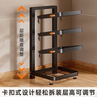 锅架专放锅具收j纳厨房碳钢架子置物架下水槽多层家用架一件代发