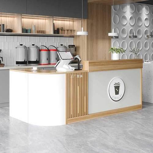 吧台收银台店铺小型时尚简约现代奶茶店柜台超市便利店前台接