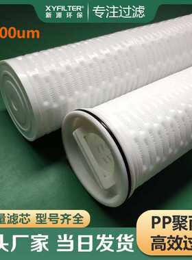 PP材质HFU620UY020J替换颇尔大流量折叠滤芯0.1um-5um40英寸水滤