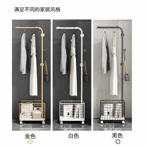Mobile coat and hat rack indoor household storage rack
