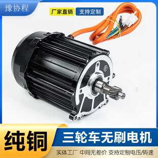 电动三轮车电机48v60v72v1000w1200W高速直流无刷差速电动机四轮