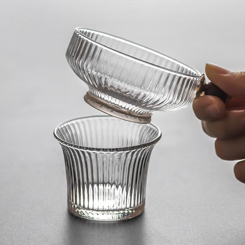 创意耐高温手工玻璃茶漏大号口径茶滤漏斗滤网茶隔茶叶过滤器