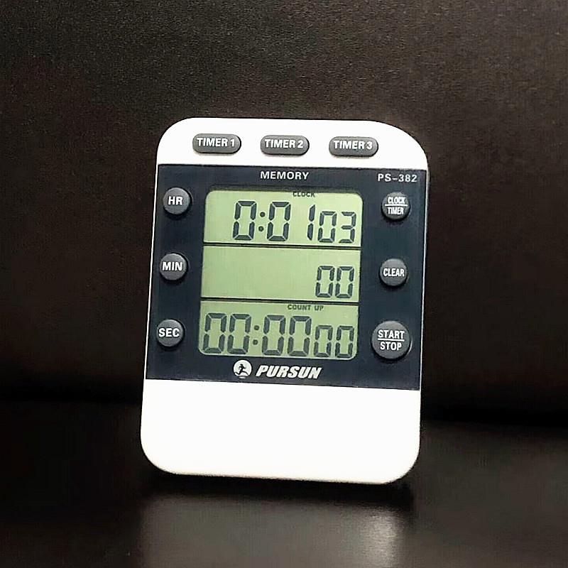 追日PS382多组计时器提醒厨房三通道实验三组倒计时秒表定时器量