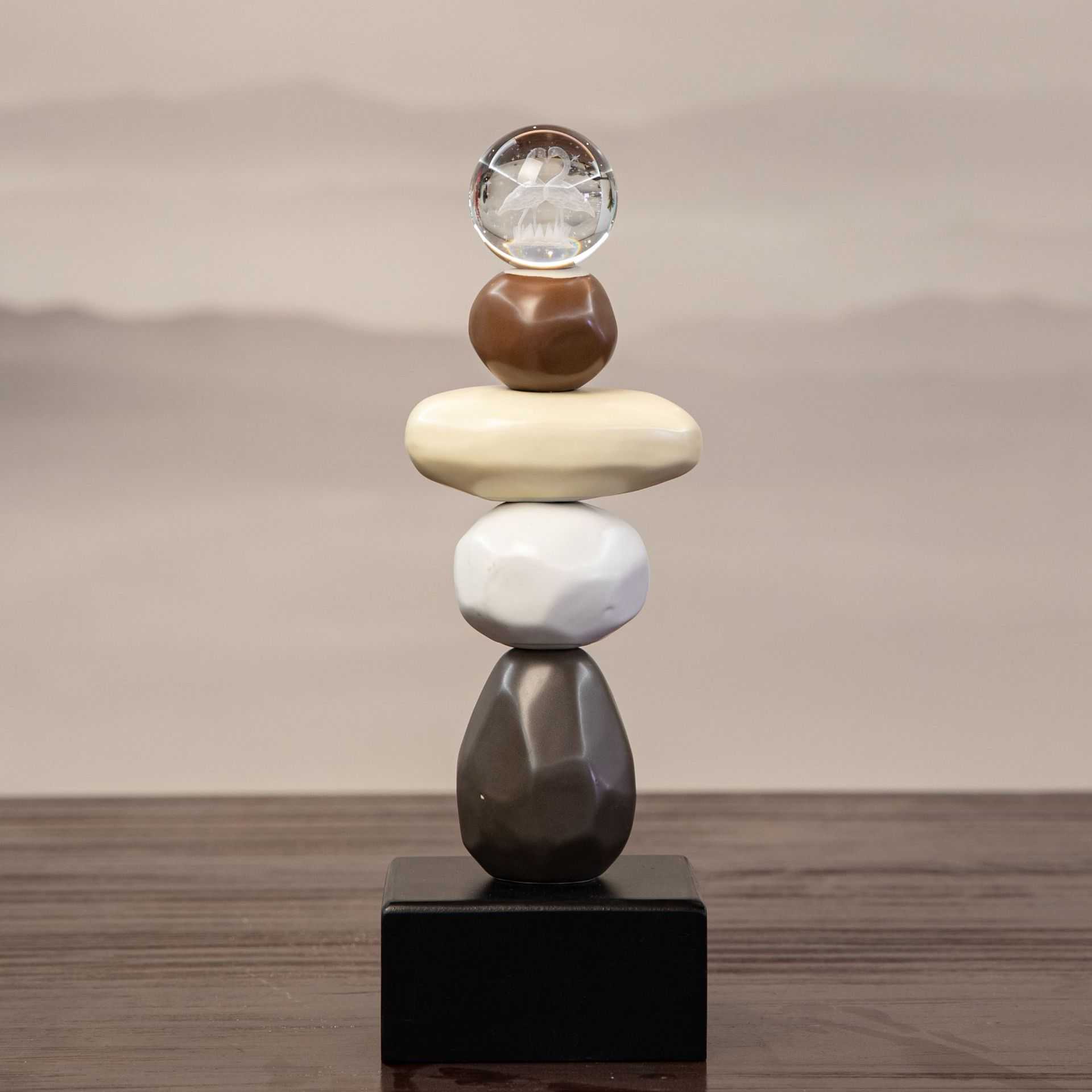 轻奢高档时来运转办公室摆件高级感小众家居客厅房间书桌面装饰品