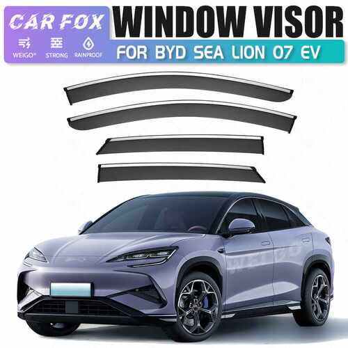 适用于比亚迪海狮07车窗晴雨挡雨板雨眉SeaLion 07 Window visor
