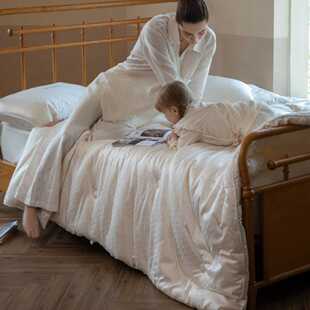 精奢提花生物基大豆抗菌纤维被 山宁泰单双人被芯薄款春秋厚冬被