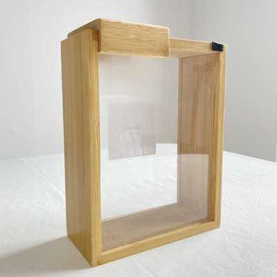 跨境家用多功能木制收纳盒厨房木质豆类储存盒创意实木谷物分配器