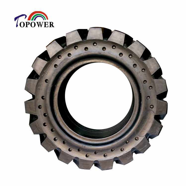 托普充气式实心胎/工程机械轮胎/登高车轮/15.00-20