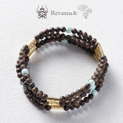 Revanna【618惊喜礼遇】「松籁磁吟 」沉香圆珠4mm多用链