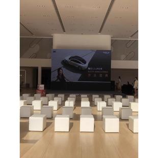 需定制白色会展活动面包等皮凳子方凳沙发凳吐司凳40CM高小方墩婚