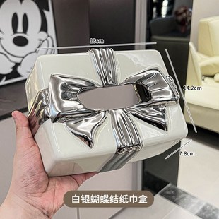 饰家用客厅抽纸O盒高颜值纸抽盒 轻奢陶瓷仿真宝石纸巾盒桌面装