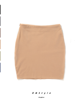 超弹力高腰纯色包臀裙修身显瘦显腿长紧身百搭半身裙短裙女夏裙子