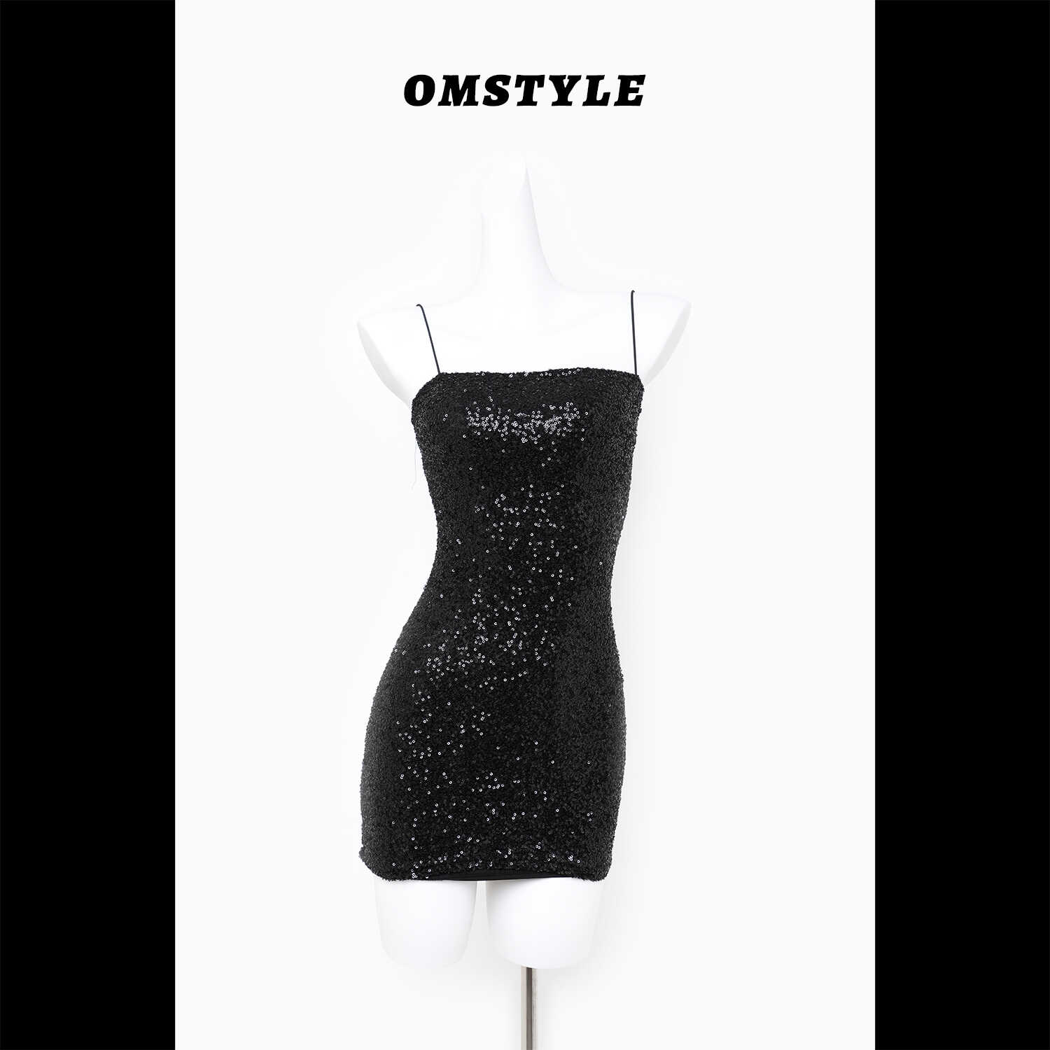 亮片亮闪闪纯欲细肩吊带裙包臀裙