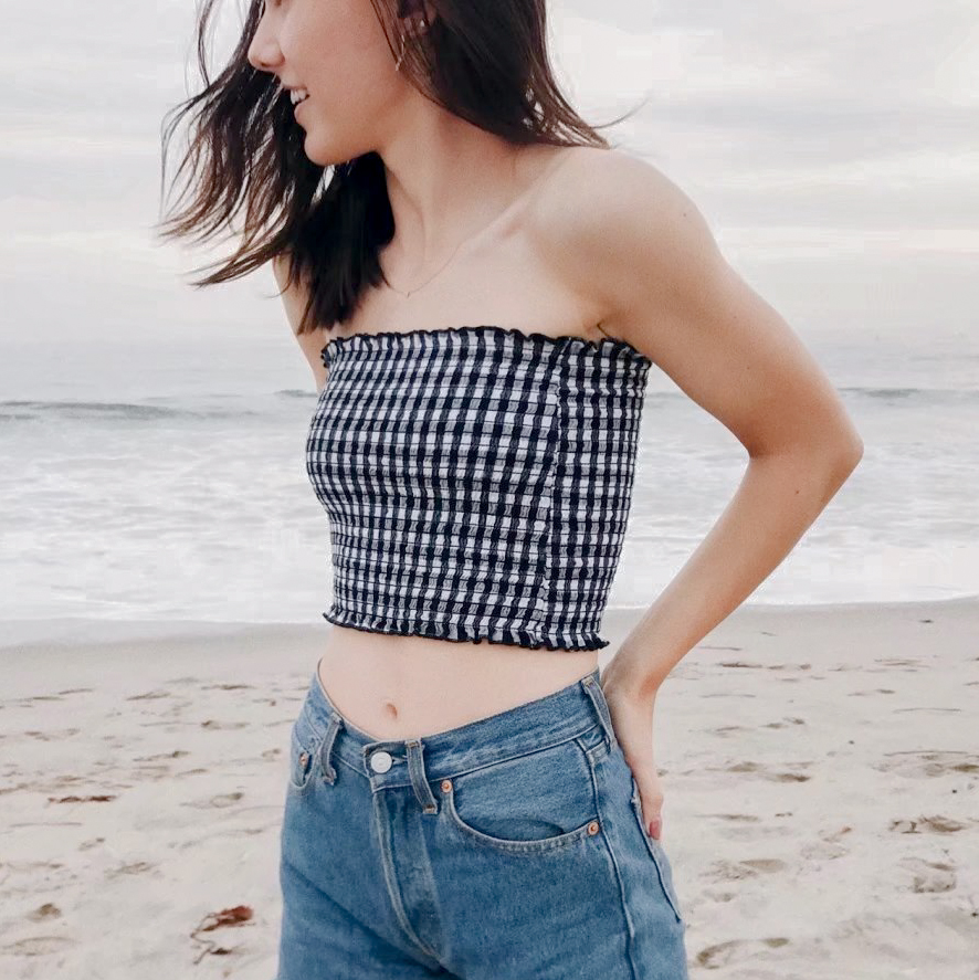 超百搭超弹力抹胸欧美简约不带垫褶皱木耳边打底修身纯棉裹胸女夏